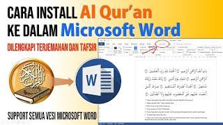 Cara Install Quran pada Microsoft Word