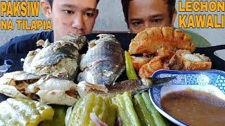 PASKIW NA TILAPIA NA MAY AMPALAYA AT LECHON KAWALI