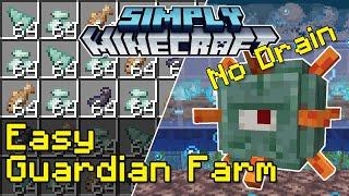 Easy Guardian Farm Tutorial No DrainWater Removal  Simply Minecraft Java Edition 1.171.18