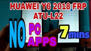 HUAWEI Y6 2018 FRP BYPASS NO PC NO APPS NEEDED