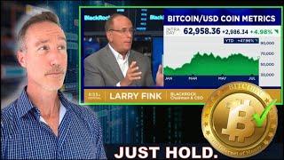 JUST HODL. LARRY FINK. BLACKROCK. BITCOIN. NATIONAL DEBT & RISK BAND TOP.