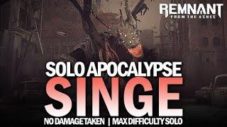 Solo Singe Boss Fight - Apocalypse No Damage Taken Remnant From The Ashes