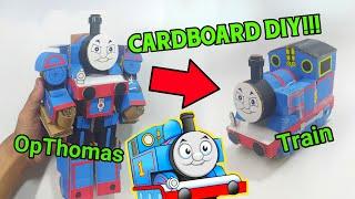 Thomas Become Robot l Cardboard Diy OpThomas Prime  Thomas dari kardus l Trainsformers