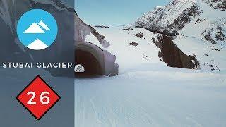 Ski route 26 Fernau  Stubai Glacier Austria  Piste View