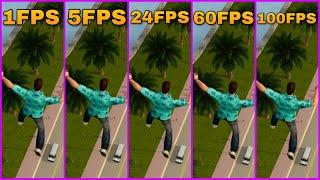 GTA VICE CITY DEFINITIVE EDITION FPS COMPARISON 1FPS TO 100FPS