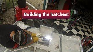 Jon boat build Building the hatches Part 5