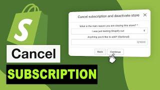 How To Cancel Shopify Subscription  Cancel Shopify Subscription 2024