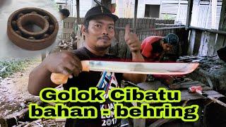 PANDAI BESI - PEMBUATAN GOLOK CIBATU BAHAN BEHRING