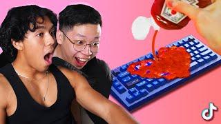 Reacting to UNUSUAL Keyboard TikToks ft. Squashy Boy