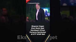 Ekspresi Kaget Elon Musk Saat Mendapat Giliran Pertama Sambutan di KTT WWF Bali
