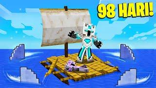 98 HARI FROST DAN BOCIL TERDAMPAR DI KELILINGI HIU MEGALODON DI TENGAH LAUT MINECRAFT