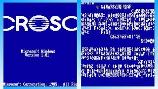 Windows 1.0 BSOD Incorrect DOS Version