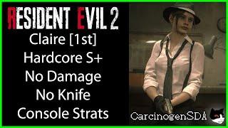 Resident Evil 2 REmake PS4 4K No Damage - Claire 1st Claire A Hardcore S+ Rank