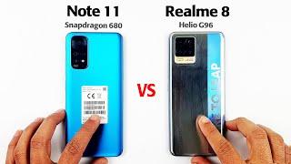 Redmi Note 11 vs Realme 8 - SPEED TEST