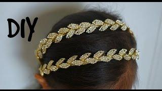 Beaded Bridal Double Hair Headband Tutorial Мастер класс Двойной ободок из страз