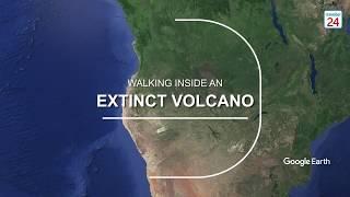 Walking inside an extinct volcano