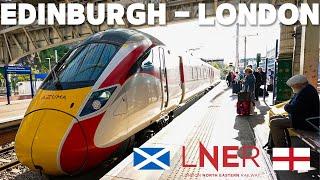 EDINBURGH TO LONDON by train with LNER in First Class