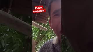 EATING CHARCOAL #entertainment #funny