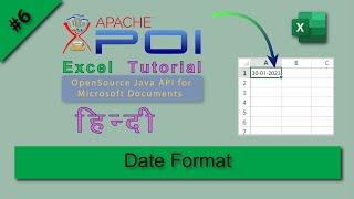 Apache POI Date Format  Java date format Apache POI  apache poi date format ddmmyyyy  हिन्दी