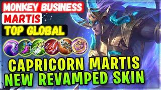 Capricorn Martis Revamped Skin Gameplay  Top Global Martis  Monkey Business - Mobile Legends Build