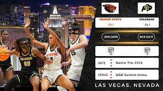 4 Oregon State vs 5 Colorado  2024 Pac-12 Tournament Quarterfinals  3.7.24