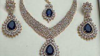 Pakistani Designer Bridal Jewelry Collection 2024  Zircon Jewellery Set   Traditional Jewellery