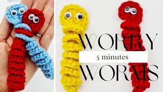 Crochet Tutorial Learn How to Make an Adorable Worm in 5 Minutes  Beginner-Friendly