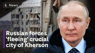 Ukraine Russia fleeing Kherson as its civilians reveal brutality