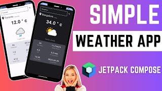 Weather app with Retrofit   Android Studio  Jetpack Compose 2024