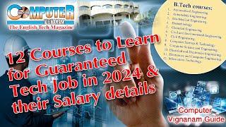 12 Courses TO Learn For Guaranteed Tech Job IN 2024 & Their Salary Details  IT Jobs Guide 2024 