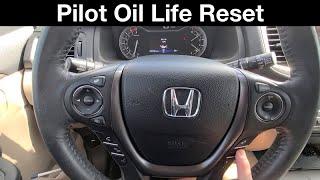 2018 Honda pilot service reset  oil life  oil change light