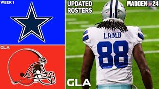 Cowboys vs. Browns  Week 1  2025 Updated Rosters  Madden 24 PS5 Simulation