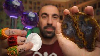 ASMR Head massage & crystal healing for headache relief Realistic layered sounds