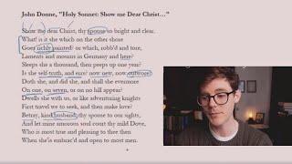 Holy Sonnet Show me Dear Christ by John Donne  Close Reading & Analysis