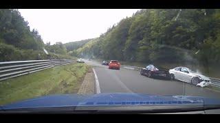 BMW M240i Raw Dashcam - Coolant spill near crash - Ring Beast down Nürburgring 05-08-23