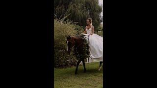 Bride came down the aisle on a Horse #shorts