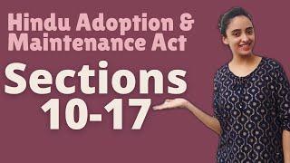 Hindu Adoption and Maintenance Act 1956  Sec 10 to 17  With Cases