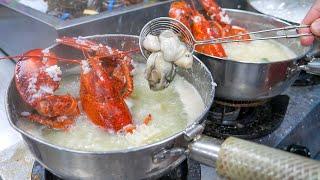 Lobster Seafood Porridge Mud Crab Seafood Porridge Steamed Lobster 波士頓龍蝦粥 紅蟳粥 清蒸龍蝦 -Taiwan Food