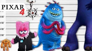 Pixar 4 - Size Comparison  Biggest Characters of Pixar studio  Satisfying Video