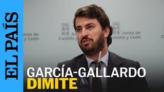 ESPAÑA  Juan García-Gallardo anuncia formalmente su dimisión como vicepresidente  EL PAÍS