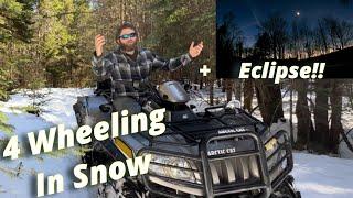 SOLAR ECPLISE Quad Riding in Snow