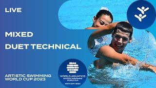 LIVE  Mixed Duet Technical  Artistic Swimming World Cup 2023  Soma Bay