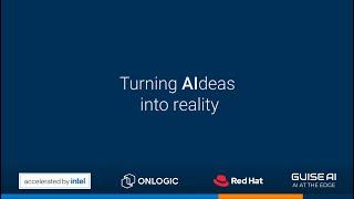 OnLogic Intel Red Hat Guise AI Visual Inspection for Manufacturing Demo - AIML in Action