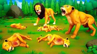 Wildlife Warriors Lion Family vs Forest Animals Adventure Jungle Confrontation Epic Battles