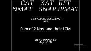 MSQ59 Sum of numbers and their LCM