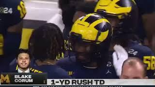 Blake Corum 1 Yard Touchdown Run  #2 Washington vs #1 Michigan  2024 National Championship