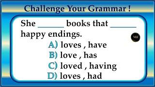 Challenge Your English  30 English Grammar Test  All Tenses Mixed Quiz  No.1 Quality English