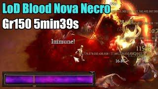 Diablo 3  S31 Gr150 5min39s  LoD Blood Nova Necro
