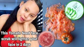 This Tomato scrub will lighten your skin Get Fair glowing skin remove dark spots tomatoes scrub