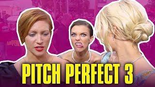 Ruby Rose Interrupts Brittany Snow & Anna Camps Interview - Pitch Perfect 3 Cast Funny Moments